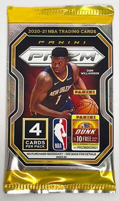 2020-21 Panini Prizm NBA Basketball 4 Card Pack