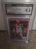 Basketball trading card with CGC grading label on a carpeted floor