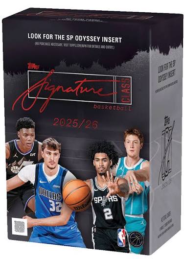 2025-26 Topps Signature Class NBA Basketball value box trading cards