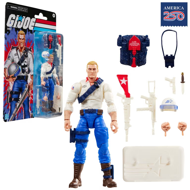 G.I. Joe Classified Series Retro Cardback USA Duke, America's 250th Birthday 6 Inch Action Figure