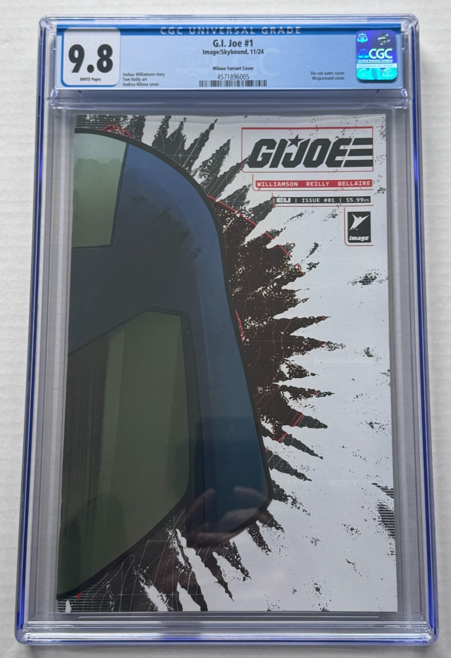 G.I. Joe #1 Cover R Andrea Milana Cobra Commander Mask Die Cut Variant