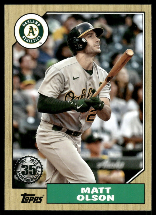 2022 Topps Matt Olson #T87-25 1987 Anniversary trading card