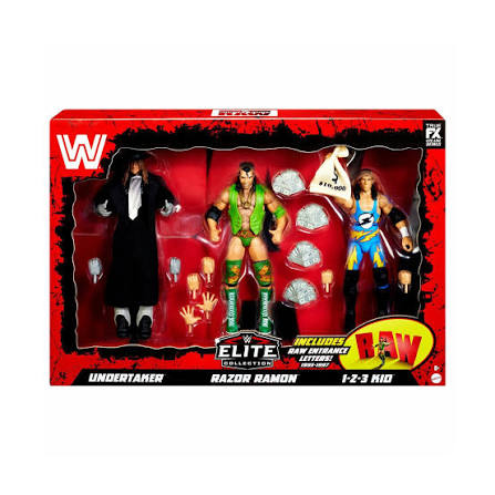 WWE Elite Undertaker Razor Ramon 1-2-3 Kid 3-pack action figures
