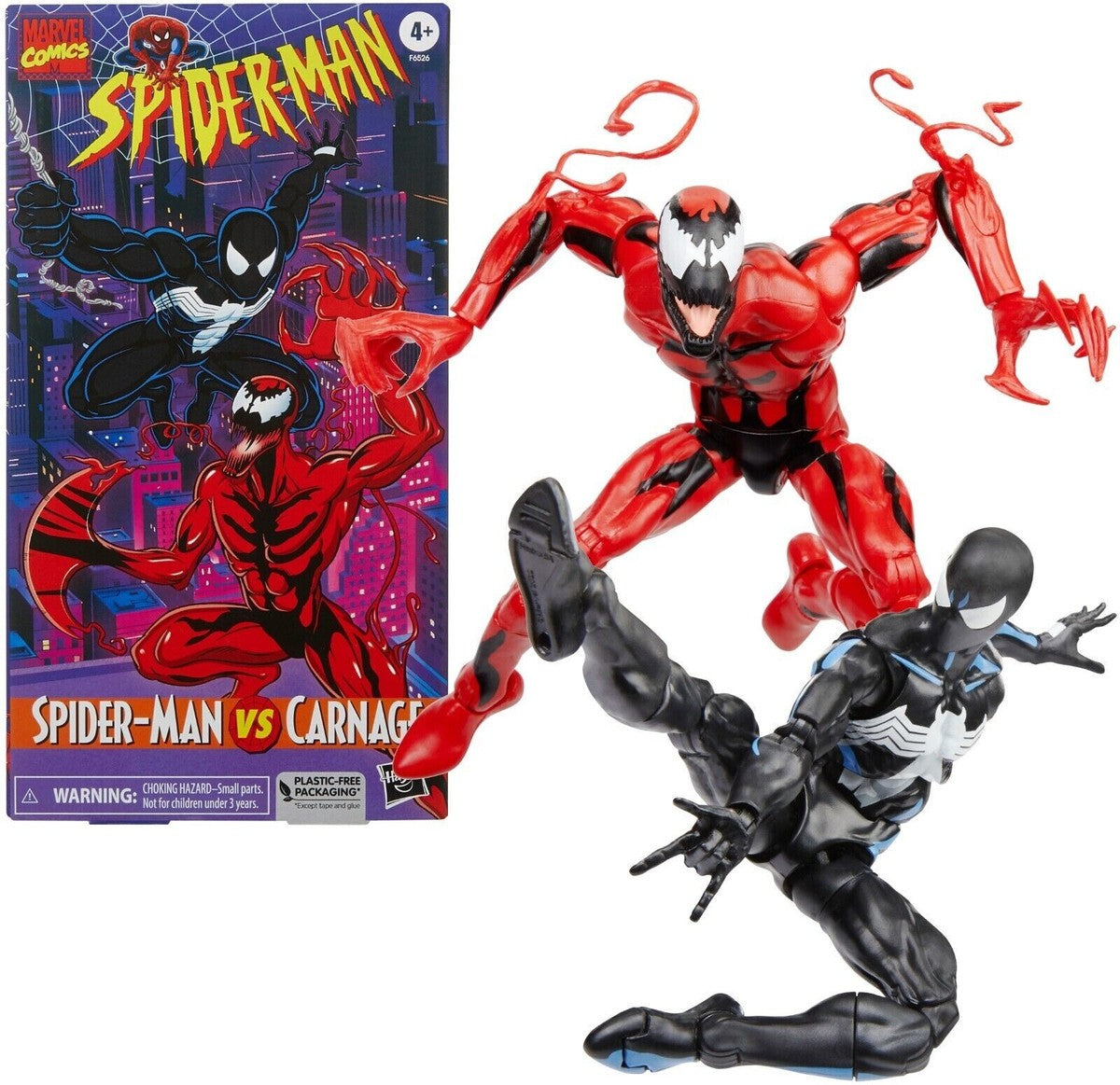 Hasbro Marvel Legends Series Spider-Man Symbiote & Carnage VHS Action Figure New