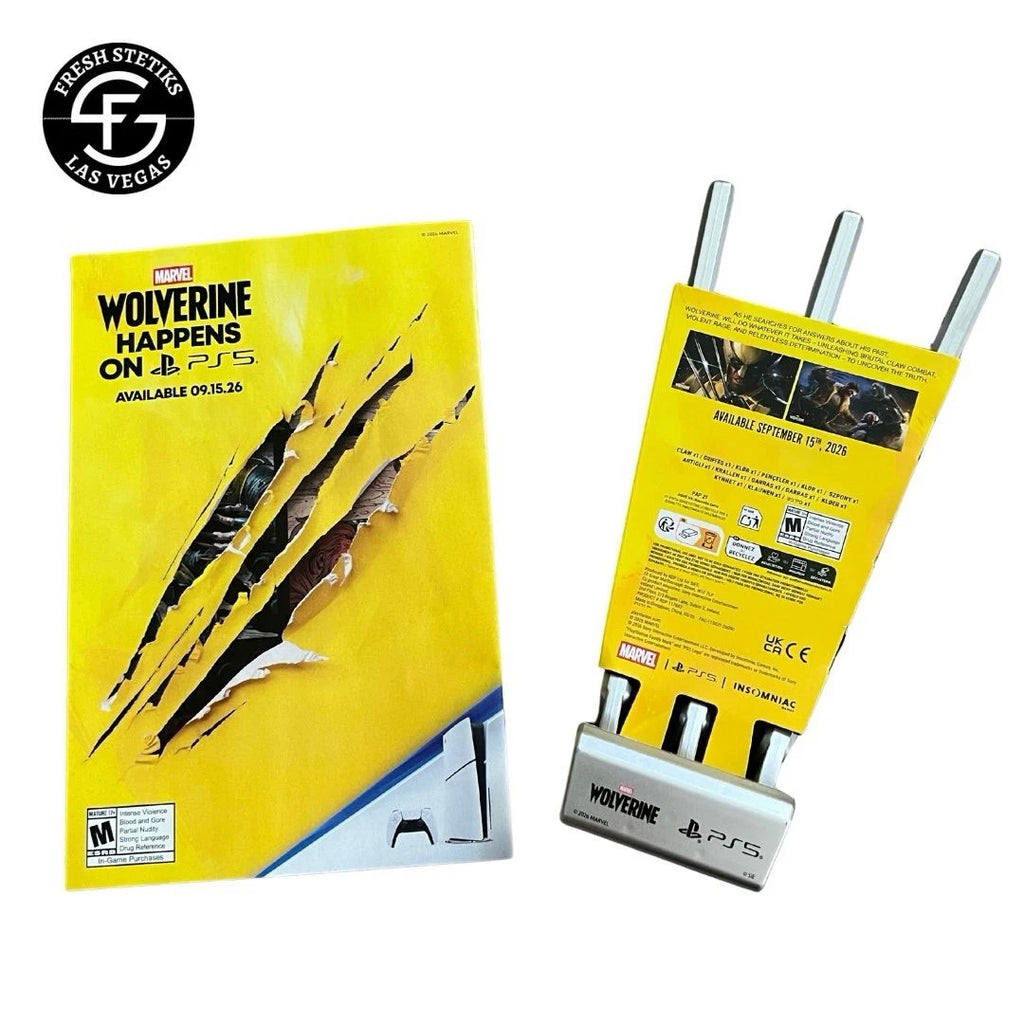 SDCC 2026 Comic Con Marvel Exclusive PS5 Wolverine Claws and Prequel Comic Book